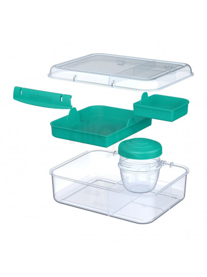 קופסת אוכל סיסטמה 1.65 ליטר BENTO LUNCH TO GO - מנטה