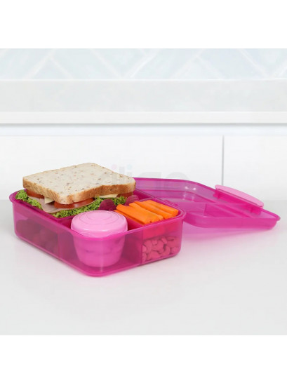 קופסת אוכל סיסטמה 1.65 ליטר BENTO LUNCH - ורוד