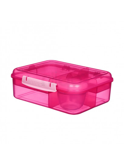 קופסת אוכל סיסטמה 1.65 ליטר BENTO LUNCH - ורוד