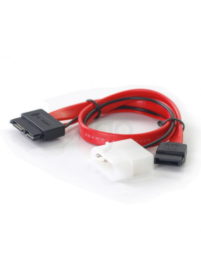 כבל Slim SATA לחיבור SATA משולב מתח ודאטה אורך 0.40 ס"מ