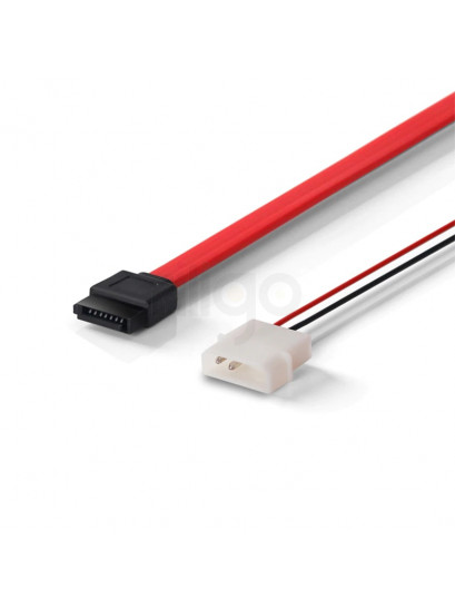 כבל Slim SATA לחיבור SATA משולב מתח ודאטה אורך 0.40 ס"מ