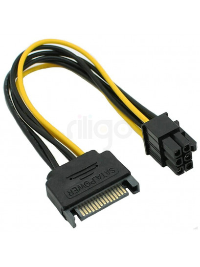כבל חשמל SATA זכר לחיבור PCI Express