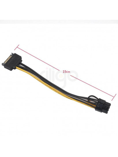 כבל חשמל SATA זכר לחיבור PCI Express