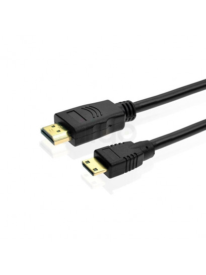 כבל mini HDMI ל- HDMI מוזהב גרסא 2.0 באורך 1.8 מטר