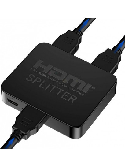 מפצל HDMI מוגבר ל-2 מסכים 4K