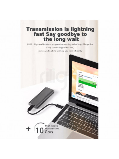 מארז לכונן חיצוני SATA / NVME SSD M.2 בחיבור USB Type-C