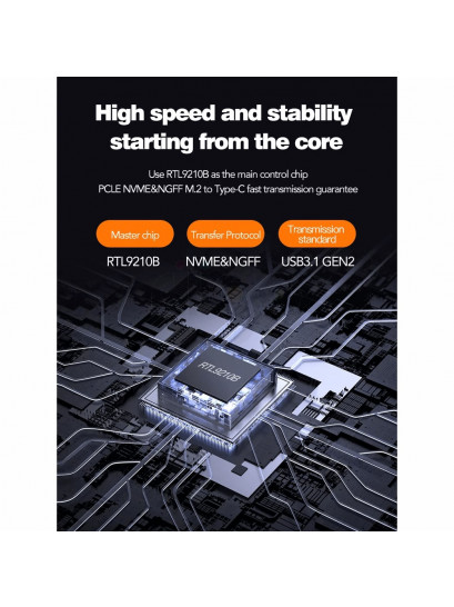 מארז לכונן חיצוני SATA / NVME SSD M.2 בחיבור USB Type-C