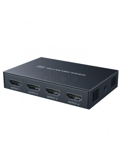 מפצל HDMI 1.4 מוגבר ל-4 מסכים בו זמנית, תומך 4K@30hz איכותי