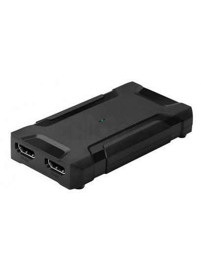 מתאם לכידת HDMI ל-USB3.0, להעברת תכני HD למחשב, עם HDMI LOOP OUT ו-MIC IN, תומך 4K@60HZ (לא לממירי כבלים)