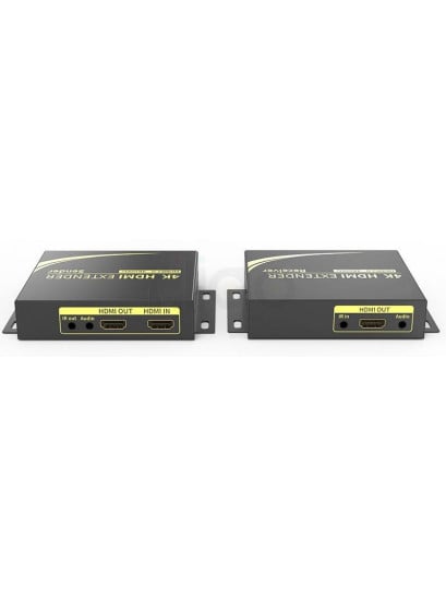 מרחיק KVM HDMI+USB על CAT6 עד 60מ ב-4K@60HZ עד 100מ ב-1080P@60HZ, תומך POC