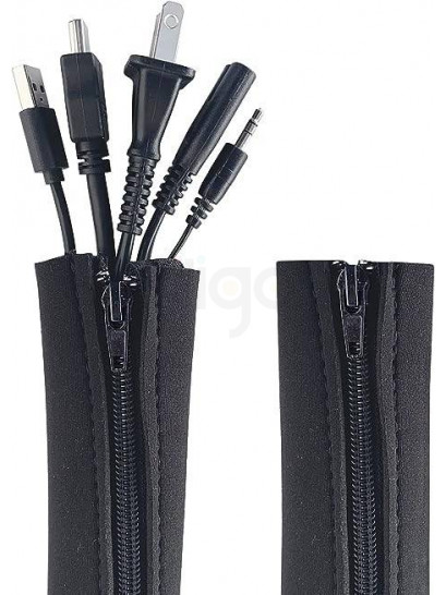 שרוול רשת לאיגוד כבלים עם רוכסן ZIPPER קוטר 25 מ'מ אורך 1.5 מטר