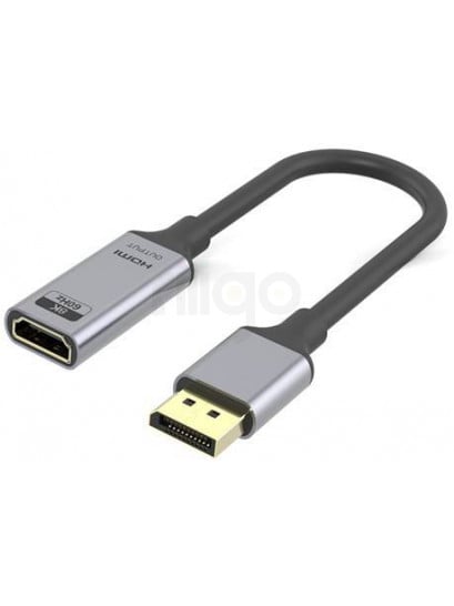 כבל מתאם אקטיבי DISPLAYPORT ל-HDMI נקבה, תומך 4K@144HZ 8K@60Hz