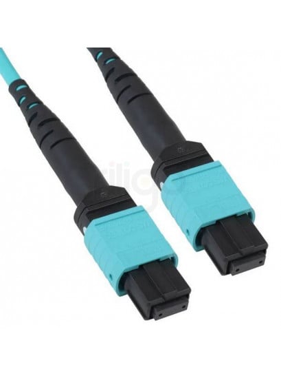 מגשר אופטי MPO/MTP F-F TYPE B 12*OM3-300 באורך 5 מטר