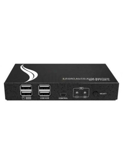 קופסת מיתוג KVM מ-2 מחשבים לעמדת עבודה אחת VGA + USB, כולל כבלים