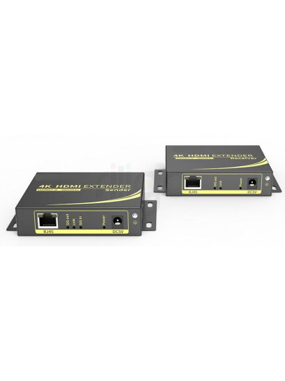 מרחיק KVM HDMI+USB+IR על CAT6 עד 60מ ב-4K@60HZ עד 100מ ב-1080P@60HZ
