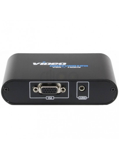 ממיר שחור VGA ל-HDMI עם כניסות VGA ואודיו