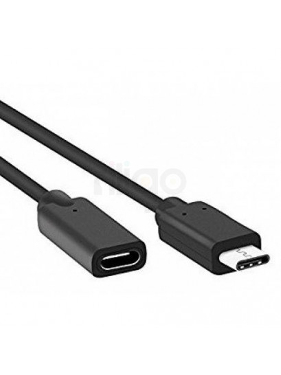 כבל USB-C שחור זכר-נקבה באורך 0.2 מטר