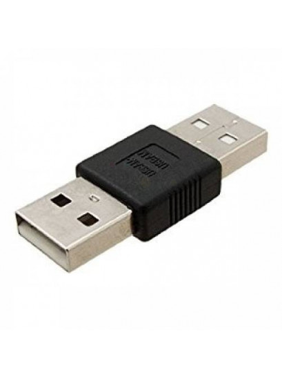 מתאם USB שחור זכר לזכר, מחבר שני כבלי USB