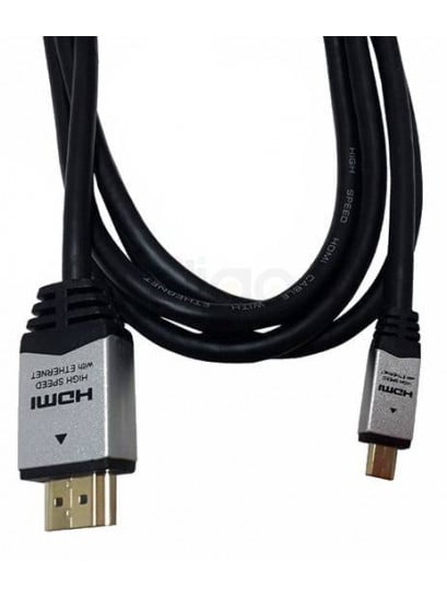 כבל HDMI - micro HDMI בתקן 2.0 מוזהב עם ראשי מתכת, 0.5 מטר 4K
