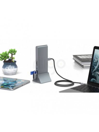 כבל Thunderbolt 5.0 שחור קלוע עם מחברי Type-C