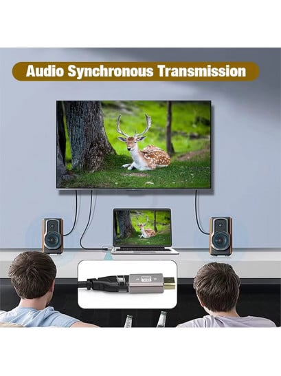 מתאם HDMI 2.1 זווית 90 מעלות זכר לנקבה כלפי מעלה – תומך 4K/8K
