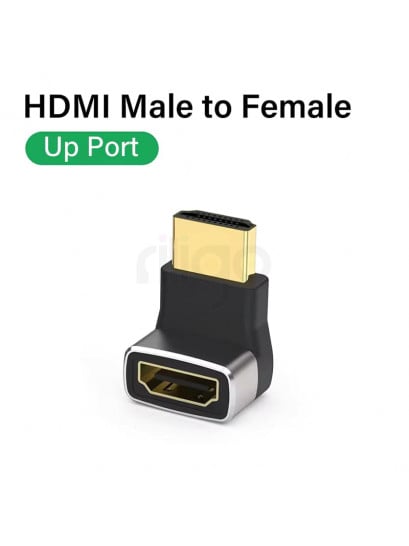 מתאם HDMI 2.1 זווית 90 מעלות זכר לנקבה כלפי מעלה – תומך 4K/8K