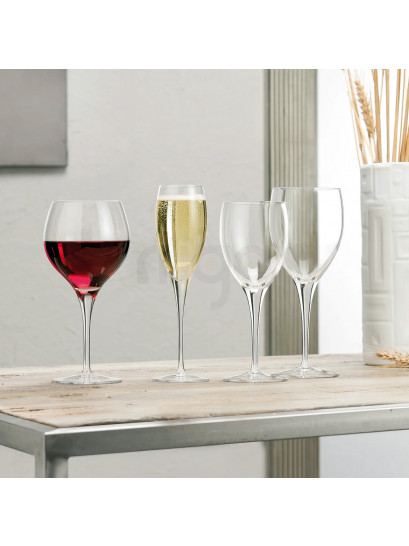 סט 4 כוסות לשמפניה מים/יין מקריסטל 220 מ"ל Prosecco