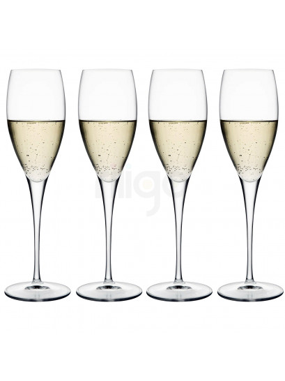 סט 4 כוסות לשמפניה מים/יין מקריסטל 220 מ"ל Prosecco