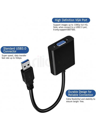 usb 3 to VGA up to 1080P win10 mac