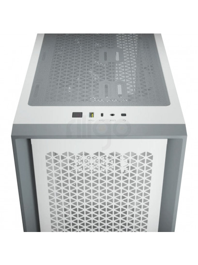 מארז מואר למחשב CORSAIR 4000D AIRFLOW - לבן
