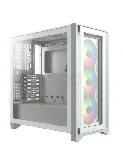 מארז מואר למחשב CORSAIR iCUE 4000X - לבן