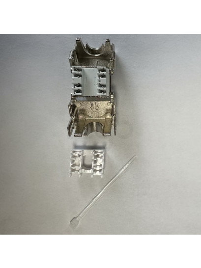 שקע קיסטון לכבל רשת RJ45 CAT6a מסוכך