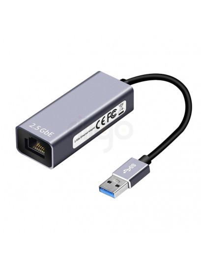 מתאם USB3.0 ל- LAN RJ45 תומך 2.5G