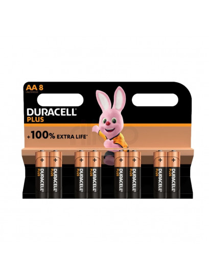 סט 8 סוללות Duracell Plus AA