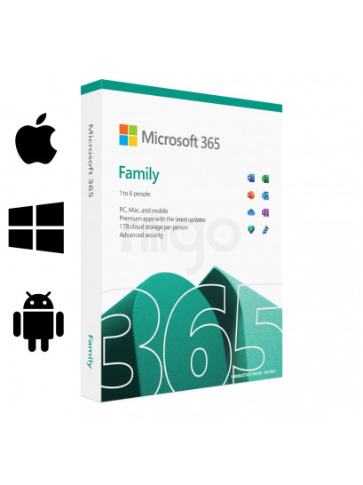 Microsoft Office 365 Family Home - מנוי ל6 חודשים - עד 6 משתמשים