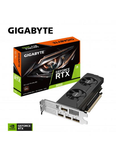 Gigabyte GeForce RTX 3050 6GB Low Profile | כרטיס מסך עוצמתי בגודל קומפקטי