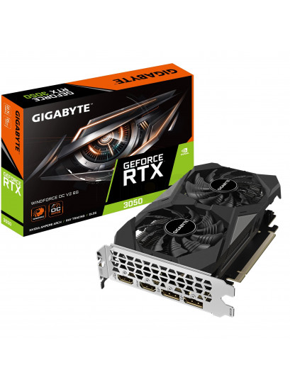 Gigabyte RTX 3050 Windforce 2 OC V2 6GB Low Profile | כרטיס מסך גיימינג עוצמתי - NVIDIA
