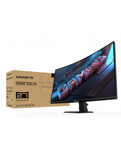 Gigabyte GS27QCA VA מסך קעור 27 אינץ' | חווית גיימינג QHD 180Hz מדהימה עם FreeSync