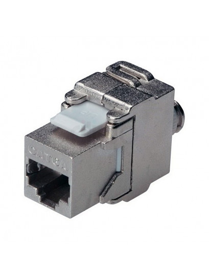 שקע קיסטון לכבל רשת RJ45 CAT6a מסוכך