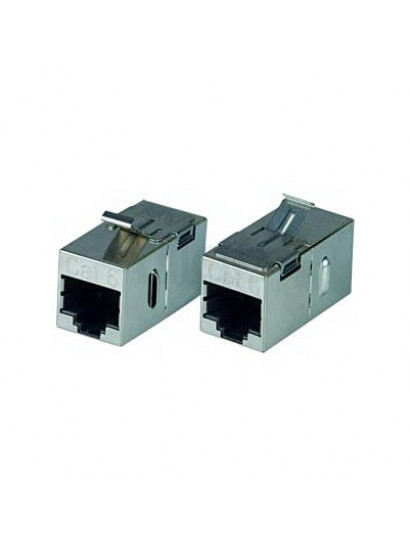 שקע מתאם לכבל רשת RJ45 CAT6 נקבה-נקבה מסוכך לשקע קיסטון
