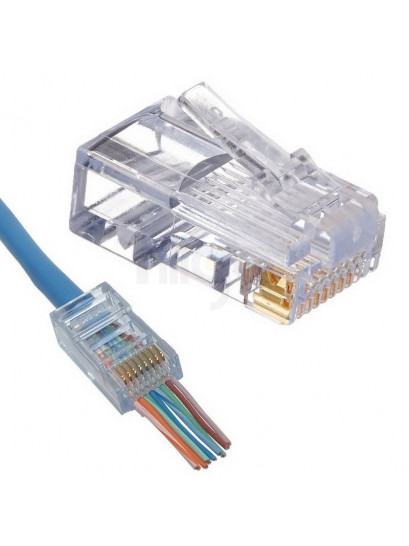 תקע לכבל רשת RJ45 CAT6 לא מסוכך