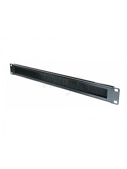 פנל שיערות לארון תקשורת 19'' 1U ללא מגש - שחור