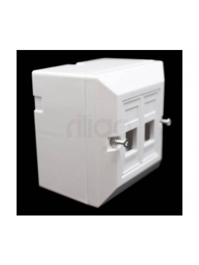 קופסת פלסטיק איכותית ל-2 חיבורי RJ45 | מארז הגנה לרשת Cat5