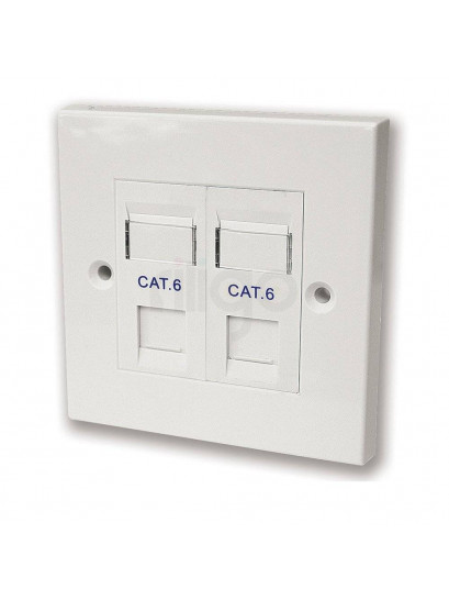 קופסת רשת כפולה Cat6 | Deep Plastic Box N1084 | פתרון איכותי לרשת אמינה