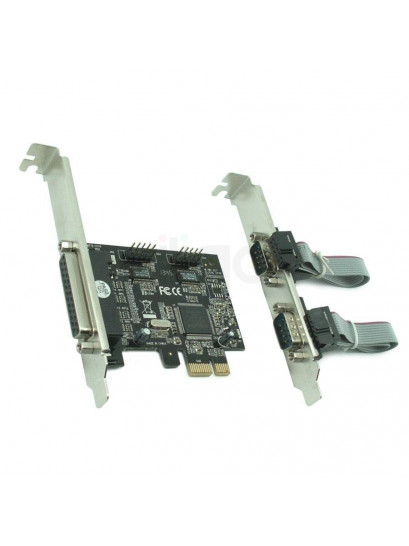 כרטיס הרחבה PCI-E 1xLPT + 2xCOM | יציאות טורי ומקבילי מהירות | Gold Touch