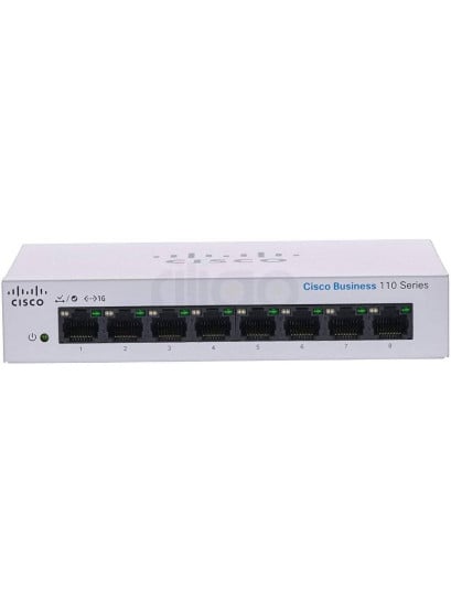 מתג רשת Cisco 8 פורטים מהירים לחיבור מיידי של רשת הגיגה שלך