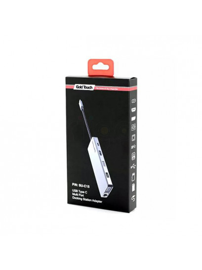 תחנת עגינה GoldTouch USB-C: חיבור תצוגות מרובות (DP/HDMI/VGA) ומרכז קישוריות למחשב נייד
