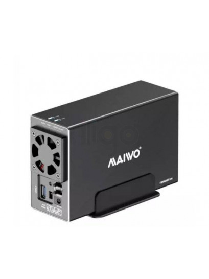 מארז חיצוני MAIVO HDD כפול | פתרון אחסון עם RAID1 | חיבור USB 3.2