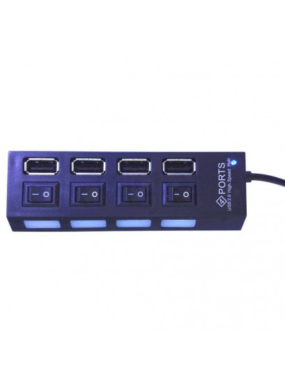 מפצל USB 2.0 אקטיבי 4 פורטים | הרחבה עוצמתית עם חיבור מתח