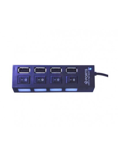 מפצל USB 2.0 אקטיבי 4 פורטים | הרחבה עוצמתית עם חיבור מתח